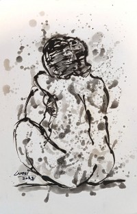 Wasi Haider, 11 x 18 inch, Oil On Paper, Figurative Painting, AC-WH-045